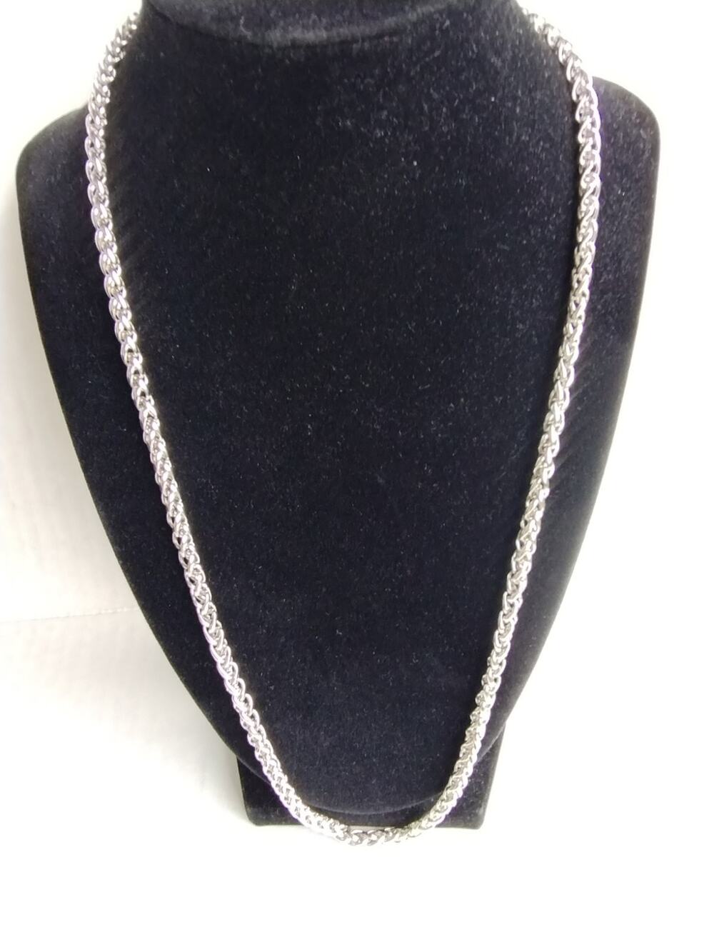 Chisel NEW Silver Stainless Steel 24" Wheat Chain Necklace Men's Jewelry